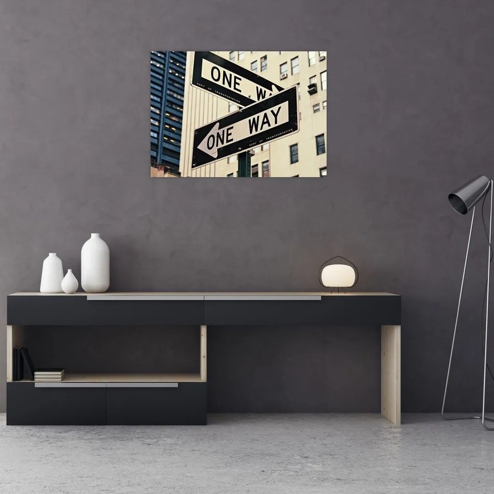 Obraz na szkle - New York ONE WAY (70x50 cm)