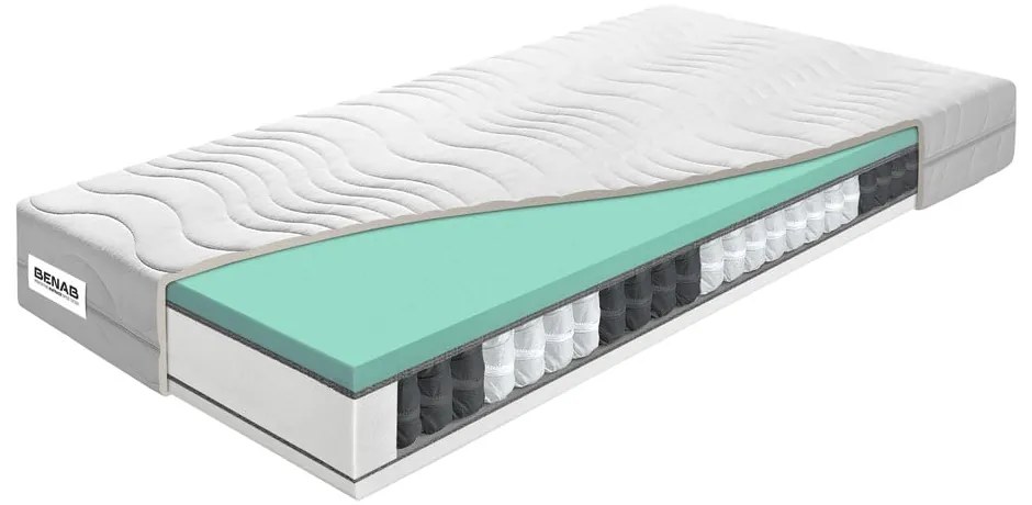 Twardy/średnio twardy sprężynowy materac dwustronny 120x200 cm Standard Pocket – BENAB