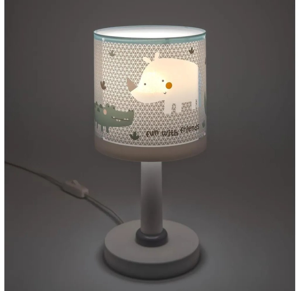 Dalber 60621N - LED lampka dziecięca RHINO&CROCO 1xG4/4W/230V szara