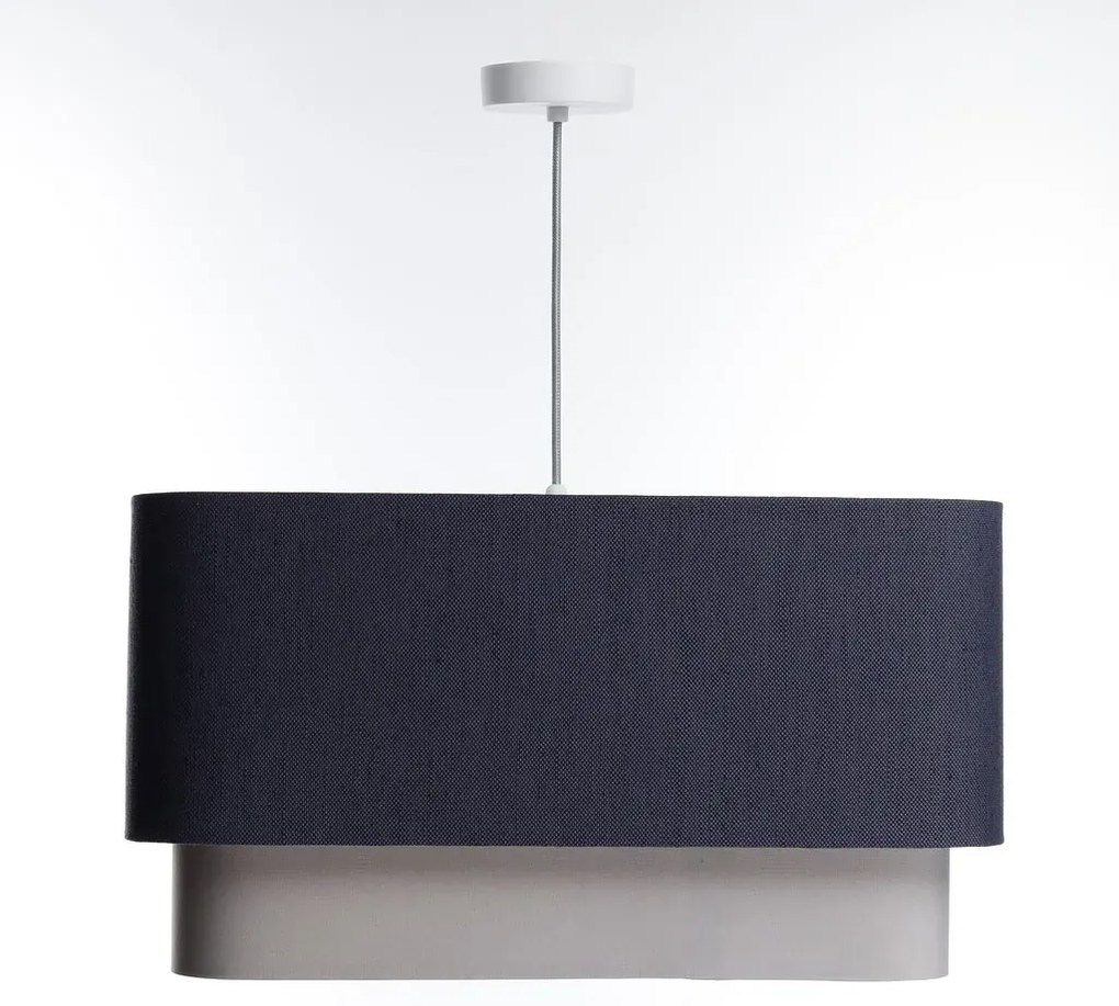 Lampa wisząca KWADRO DUO 008 51x47cm granatowa/szara BPS KONCEPT