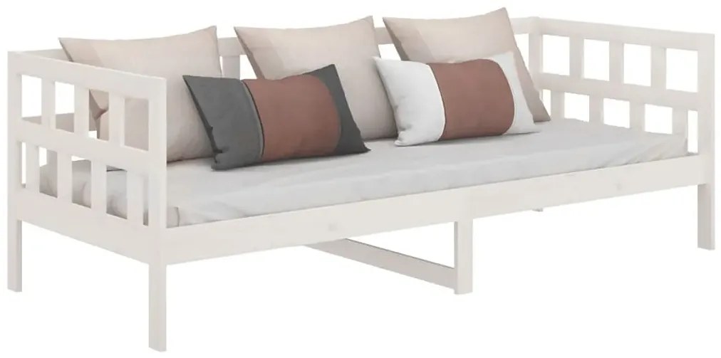 Białe łóżko młodzieżowe z drewna 90x200 T6-M06