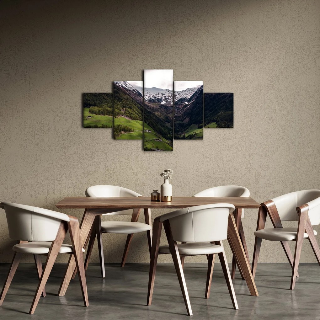 Obraz - Dolina pod górami (125x70 cm)