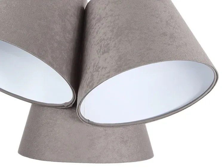 Szaro-biała lampa wisząca dzwonki G9-T12