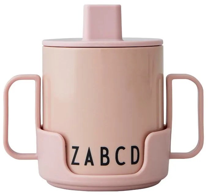 Różowy kubek dla dzieci Design Letters Eat & Learn