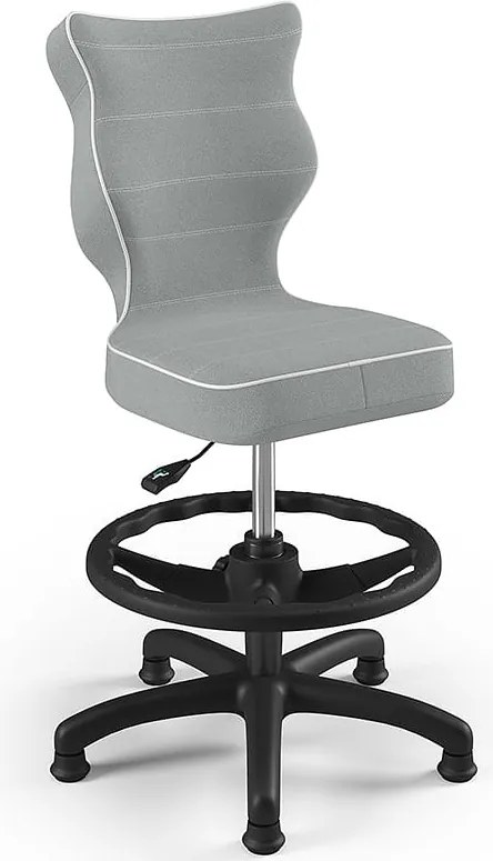 Krzesło dziecięce do biurka Petit Black z podnóżkiem rozmiar 3 (119-142 cm)