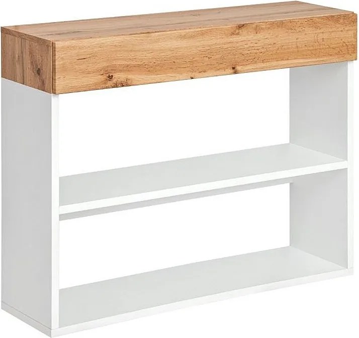 Szafka na buty wisząca EASY 2 biała/dąb wotan