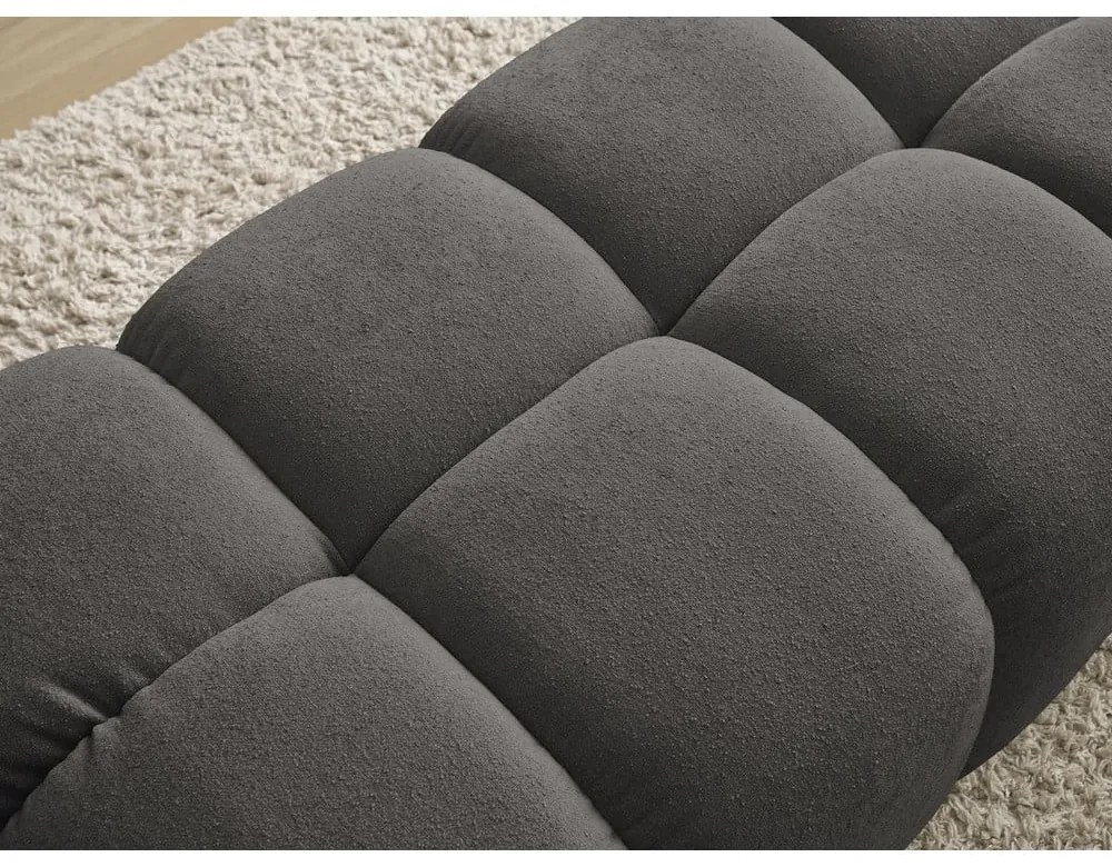 Ciemnoszary podnóżek z materiału bouclé Everest – Bobochic Paris