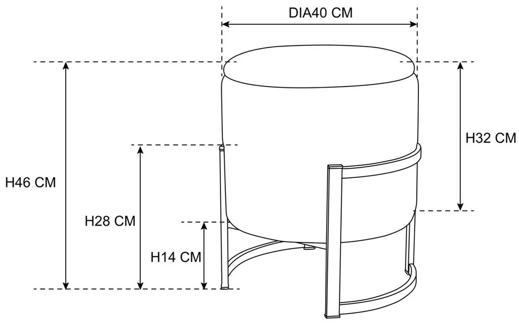 Grafitowa welurowa pufa ze schowkiem M5-F65