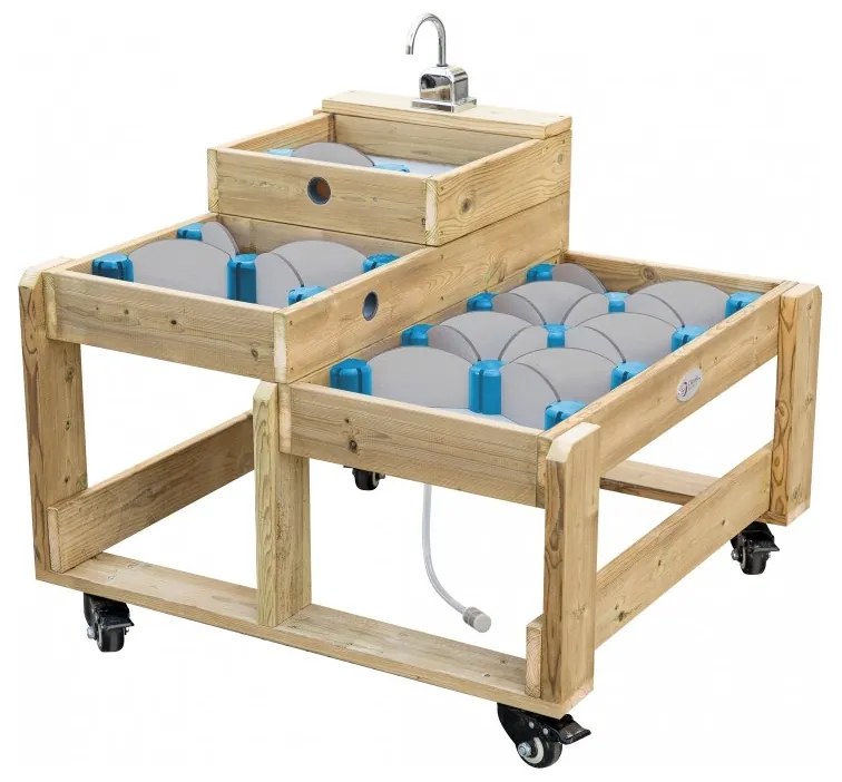 Classic world edu drewniany stolik wodny xl tor droga wody z tamami