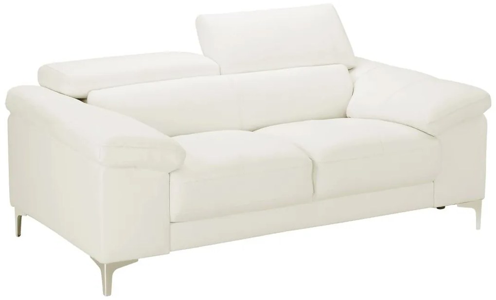 Kanapa 2-osobowa ze skóry SOLANGE - Biały