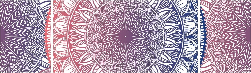 Obraz z mandali (170x50 cm)