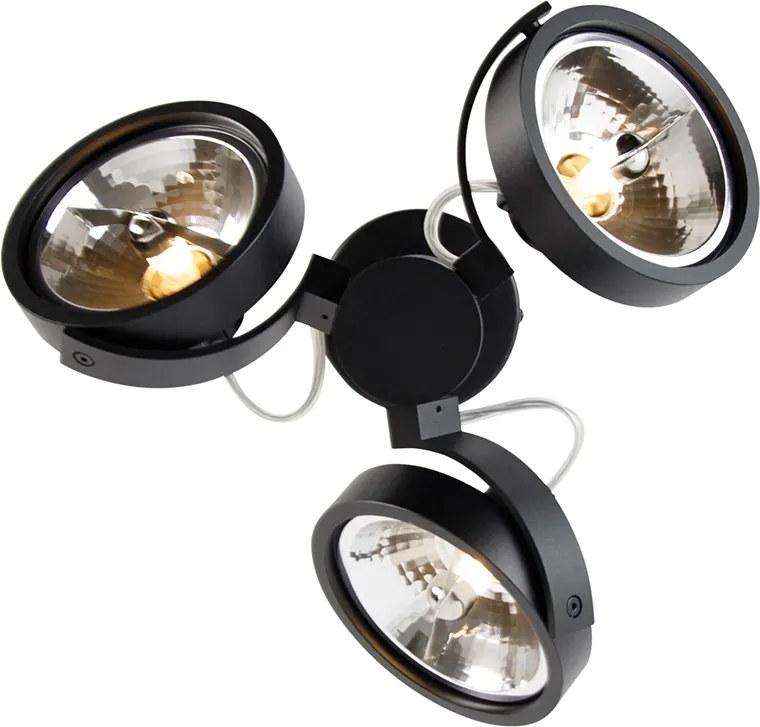 Nowoczesny reflektor czarny regulowany 3-punktowy - Goes