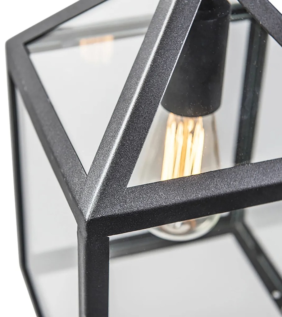 Industrialna lampa wisząca zewnętrzna czarna IP23 - Amsterdam