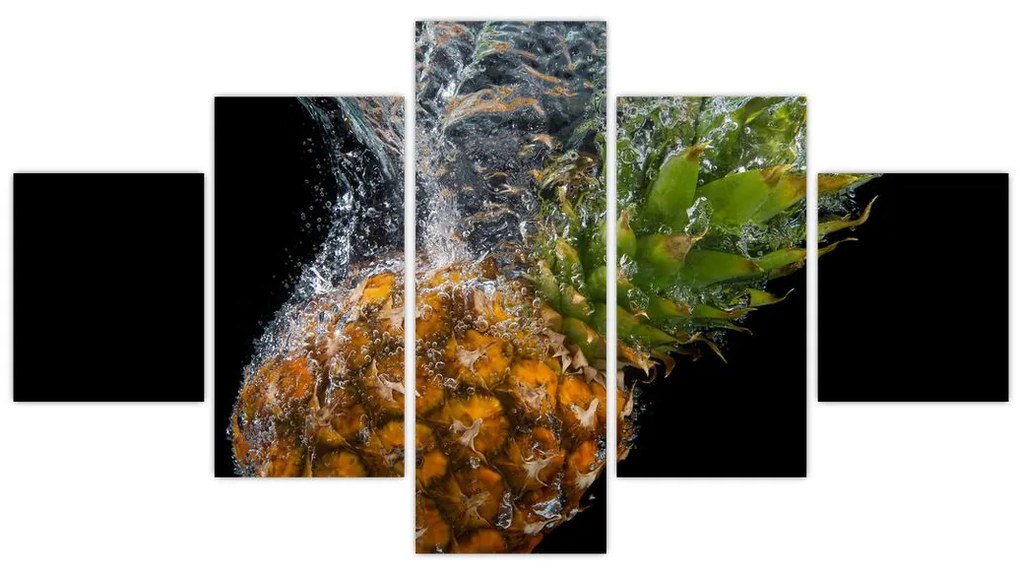 Obraz ananasa w wodzie (125x70 cm)