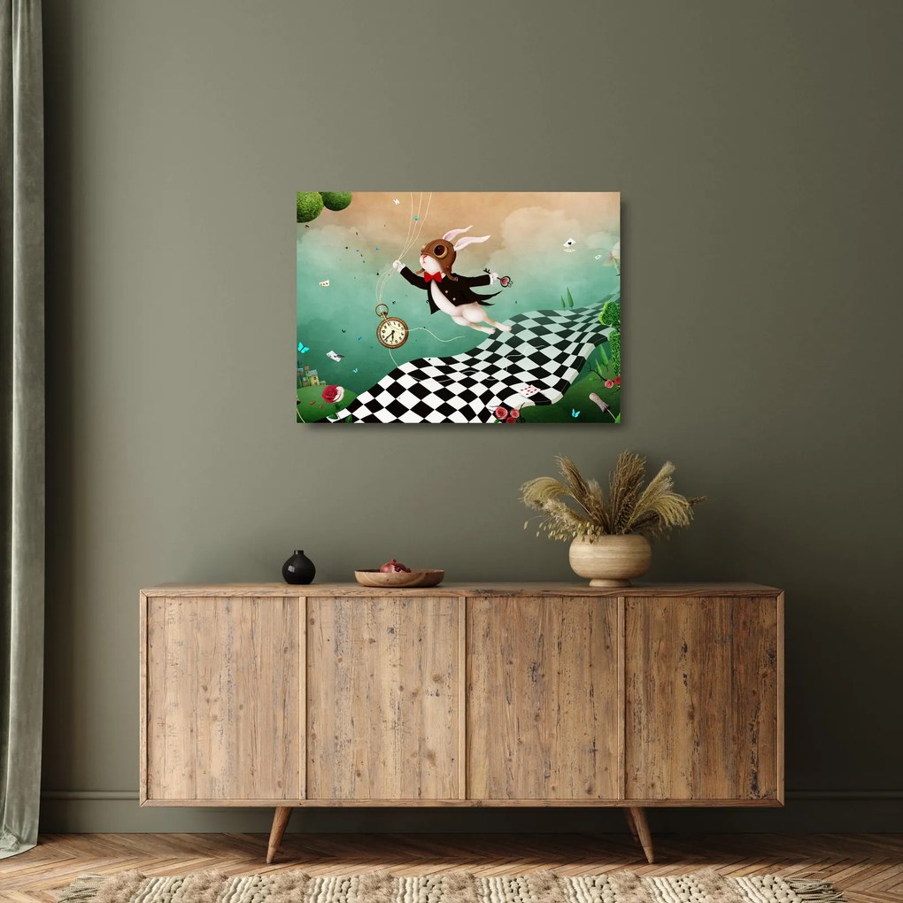 Obraz na szkle - Fantasy królik (70x50 cm)