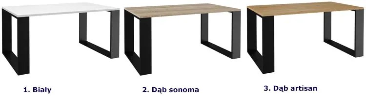 Stolik kawowy z prostokątnym blatem dąb sonoma - Renfi 3X