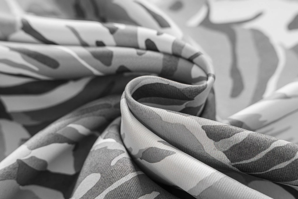 Designerska zasłona FLOCUS 140x270 cm, wzorzysta Zawieszanie: Taśma z wiązaniami