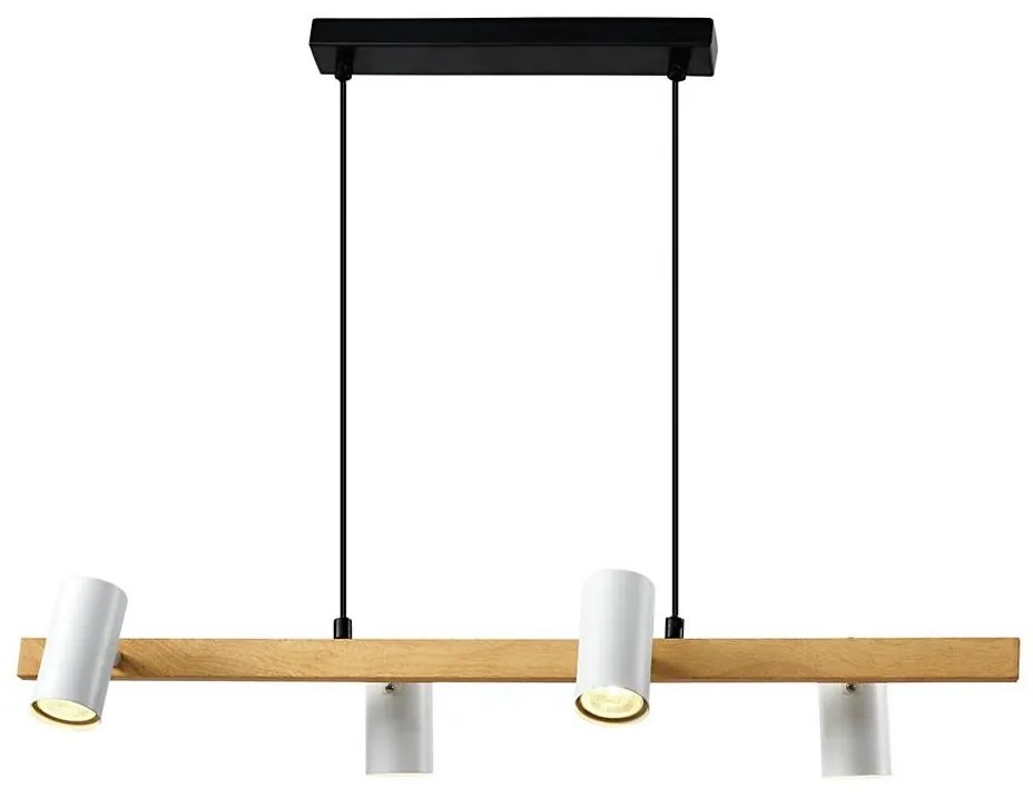 Žyrandol na lince XILO 4xGU10/25W/230V buk/biały