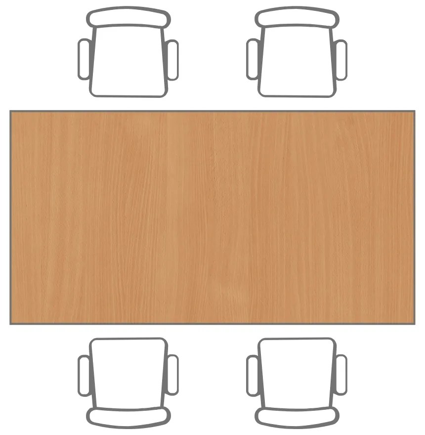 Stół jadalniany TRIVIA, 160x80 cm, ciemnoszara podstawa, buk