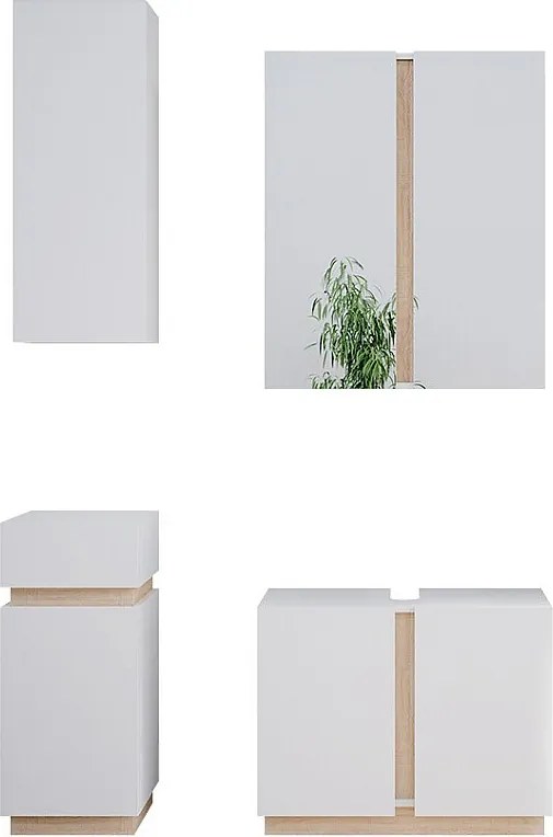 Zestaw mebli łazienkowych biały 70x34x55 gloria
