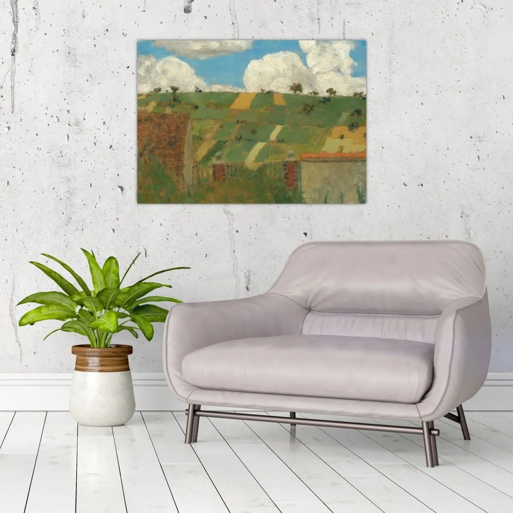 Obraz na szkle - Edouard Vuillard, Landscape of the Ile de France, reprodukcje (70x50 cm)