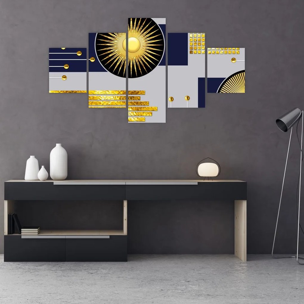 Obraz - Złote koła (125x70 cm)