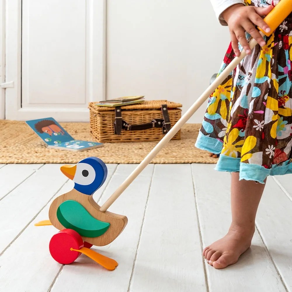 Drewniana zabawka Flapping Duck – Rex London