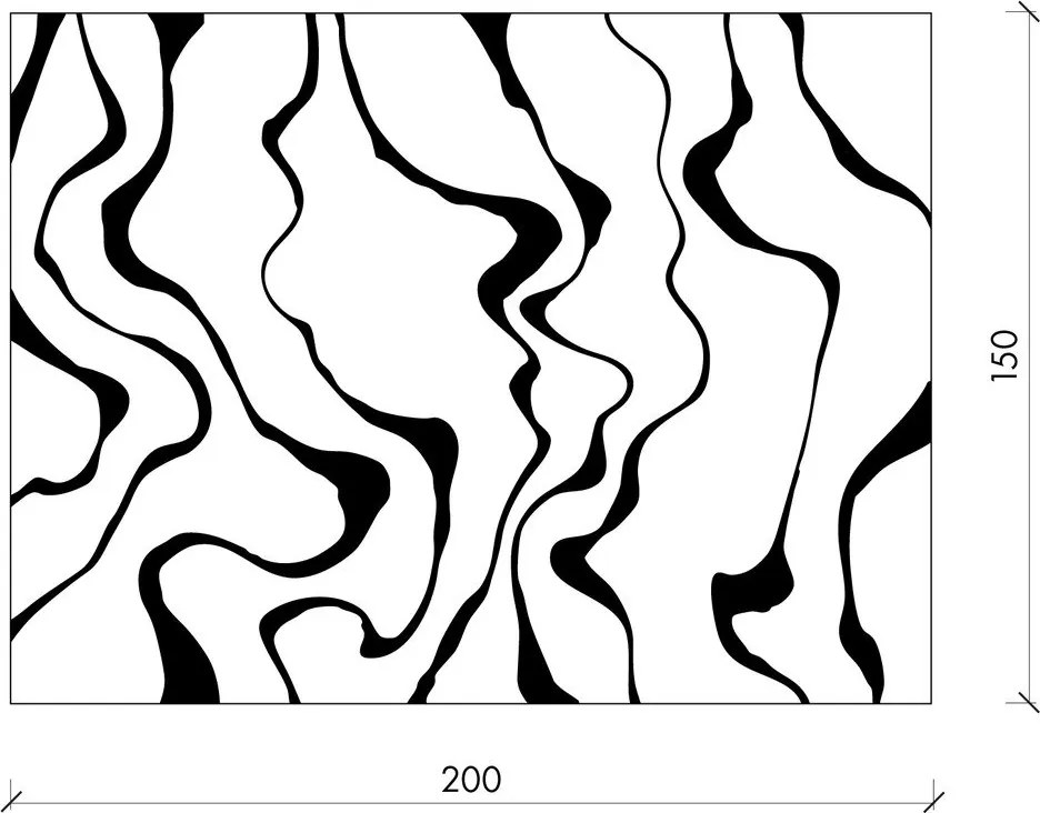 Niebiesko-kremowy koc 150x200 cm Felu – noo.ma