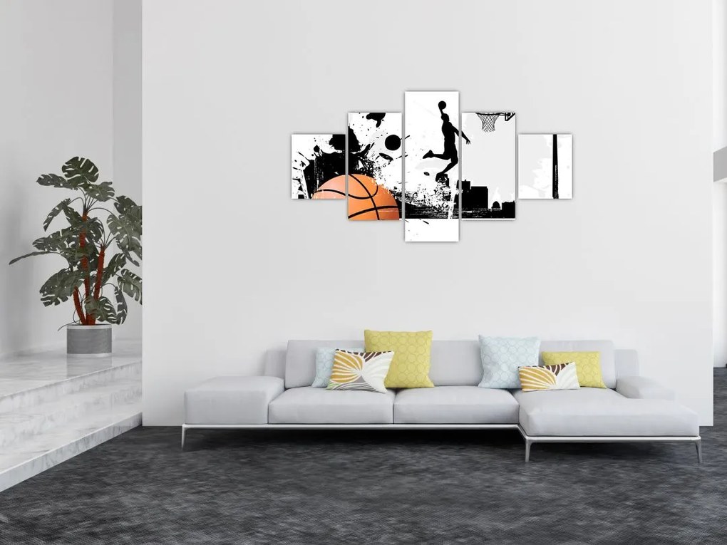 Obraz - Koszykarz (125x70 cm)