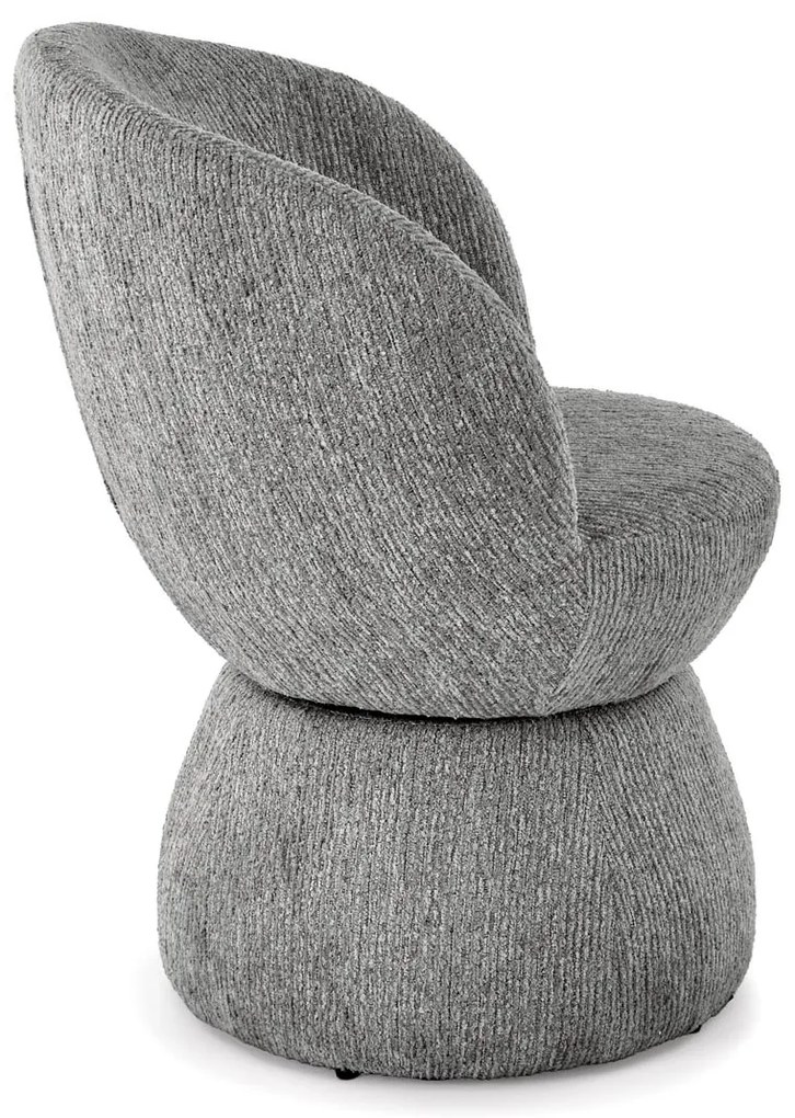 Krzesło tapicerowane, obrotowe szare, popiel K581