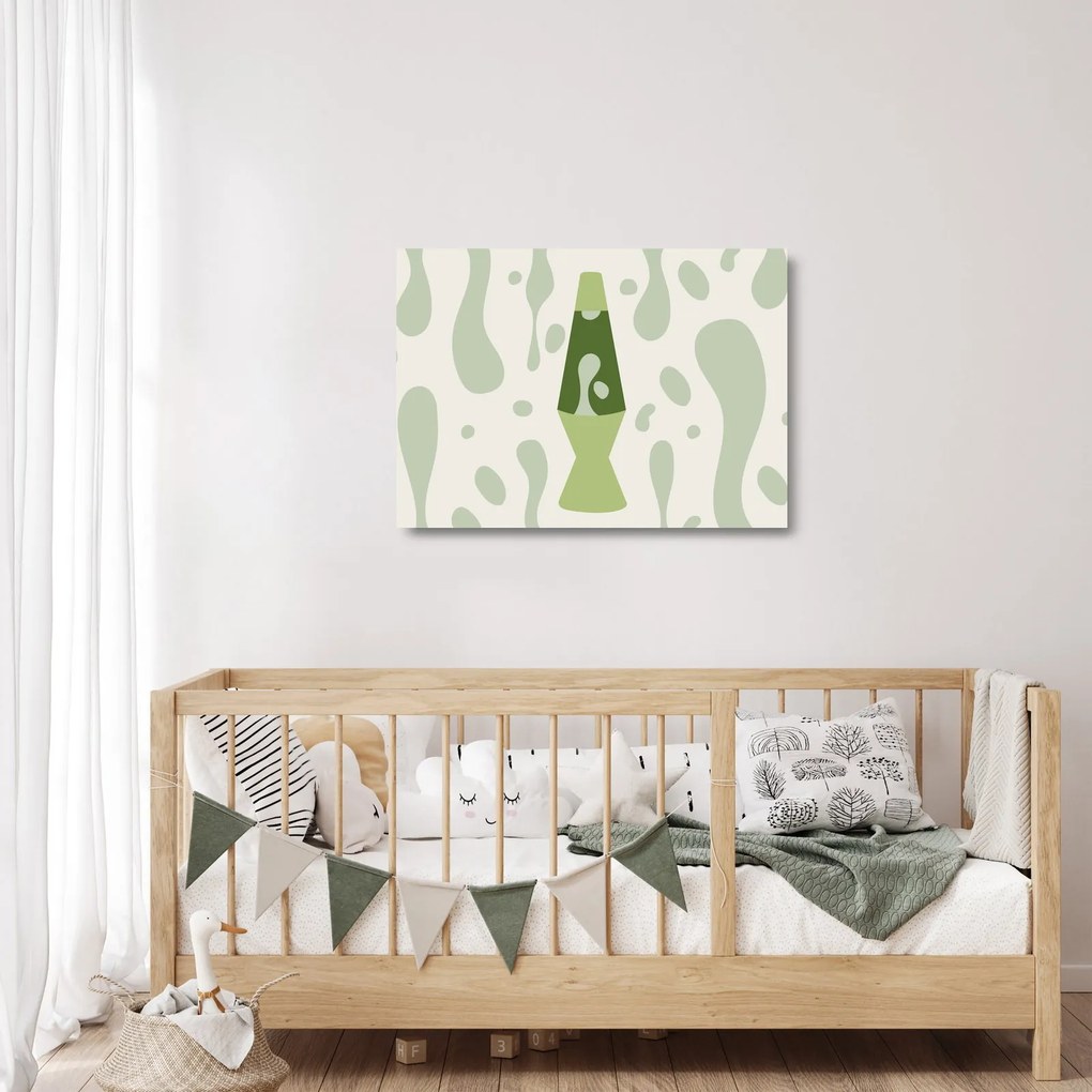 Obraz na szkle - Hipisi, lampa lawowa (70x50 cm)