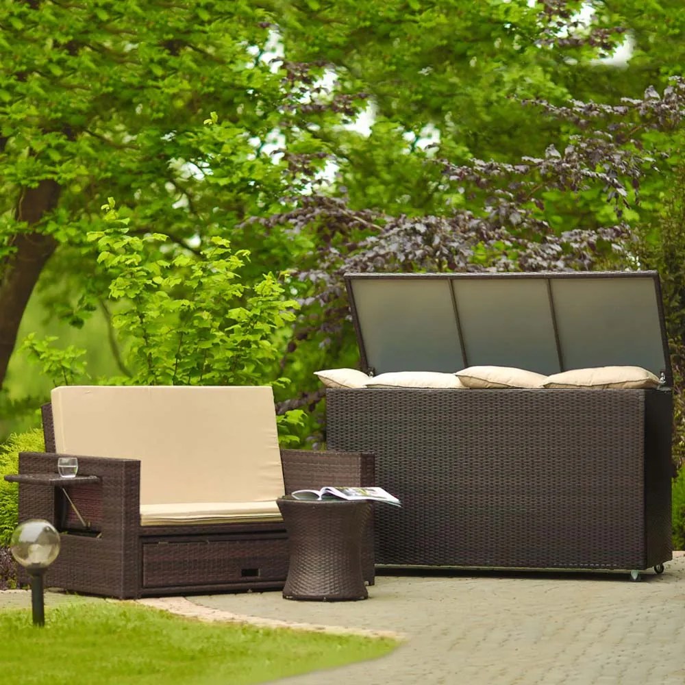 Skrzynia na poduszki Wenge 160 x 70 x 95 cm PATIO