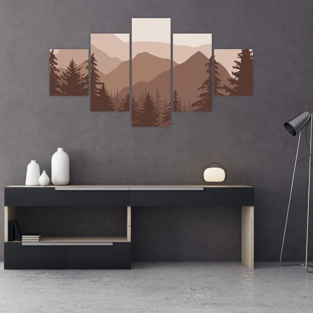 Obraz - Góry Brunatne N⁰2 (125x70 cm)