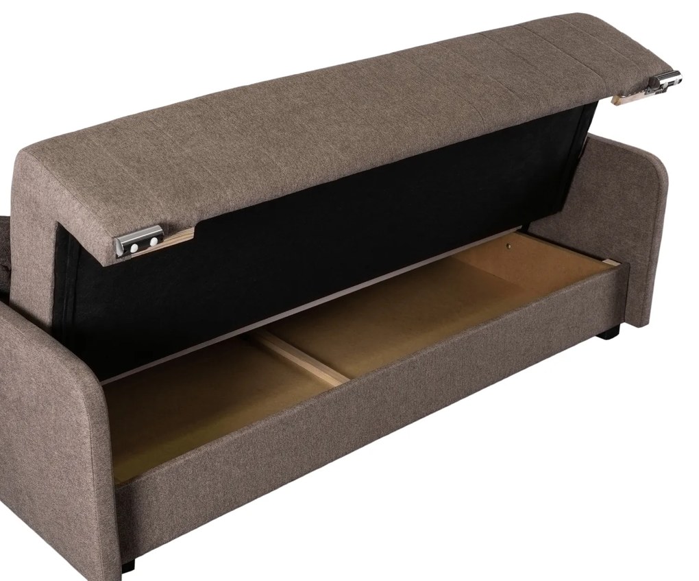 Sofa z Funkcją Spania ASPEN Wersalka Rozkładana Dwuosobowa Beżowa Nowoczesna do Salonu