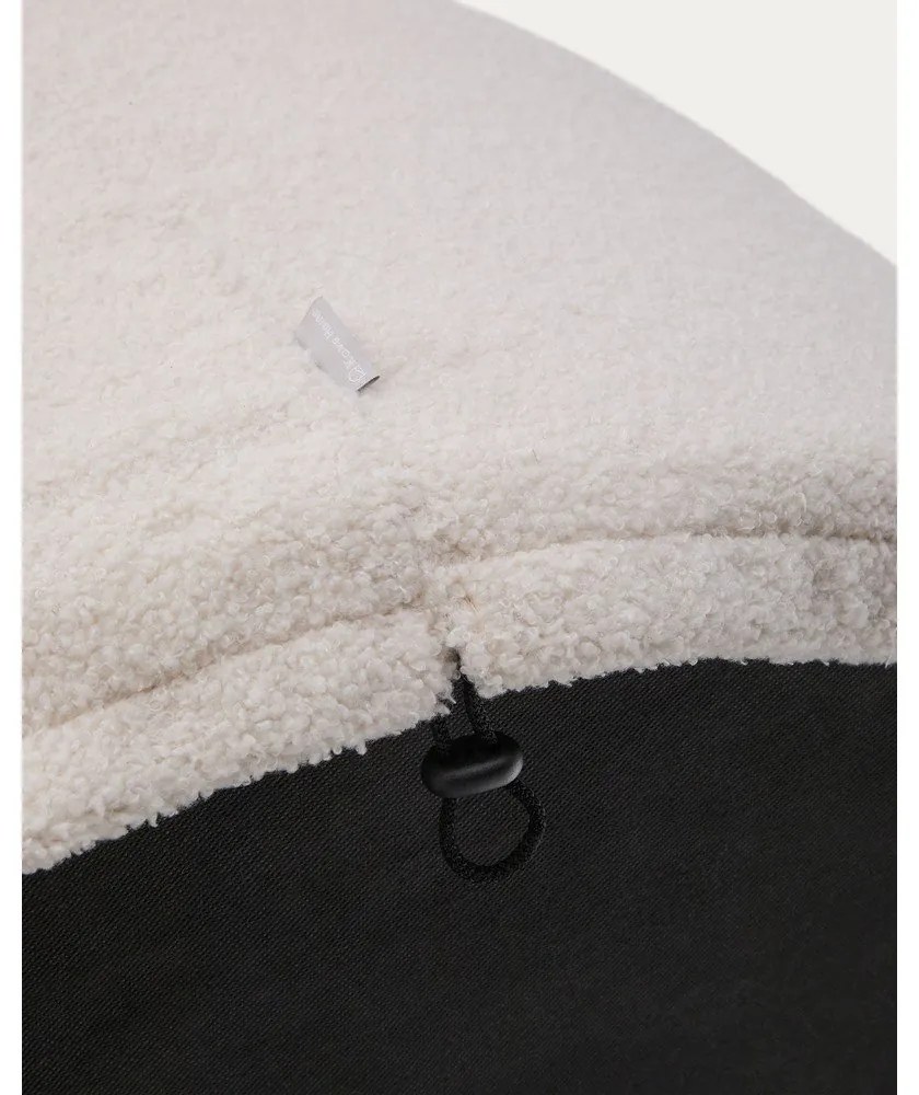 Kremowy puf z materiału bouclé Kaeli – Kave Home