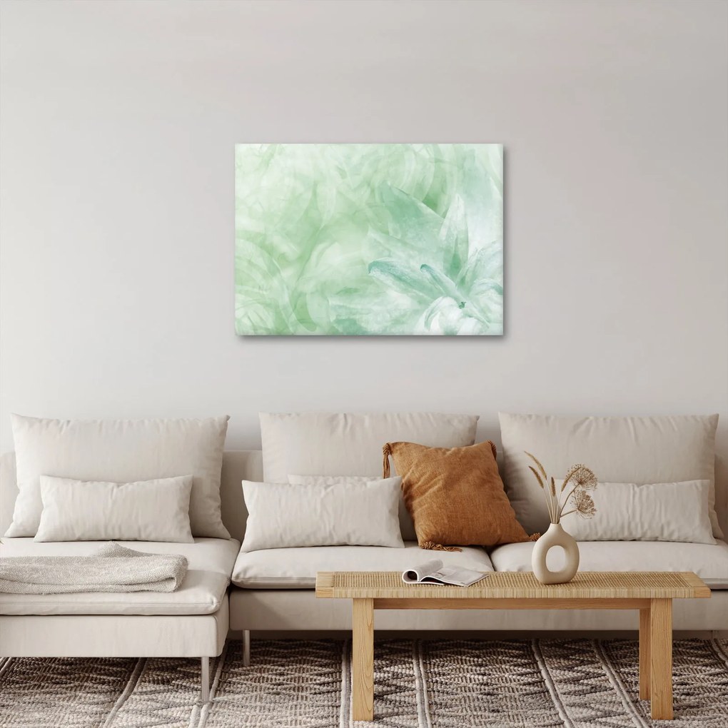 Obraz - Zielony kwiat (70x50 cm)