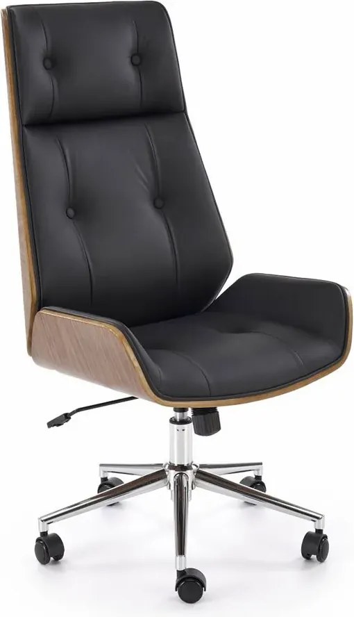 Nowoczesny czarny fotel biurowy obrotowy W1-D35