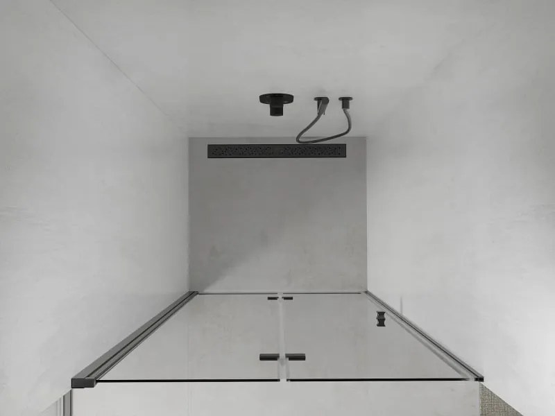 Mexen Lima drzwi prysznicowe składane 90 cm, transparent, czarne - 856-090-000-70-00