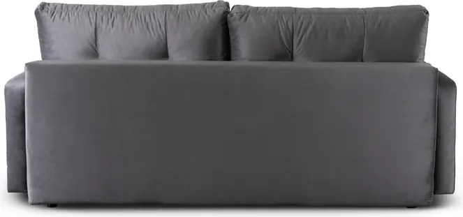 Sofa z Funkcją Spania SEUL Rozkładana Dwuosobowa Welurowa Szara Glamour