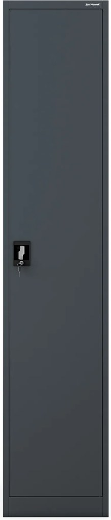 Szafa biurowa metalowa na akta, wysoka, antracytowa, 450x2200x400 mm: ALEX H2200
