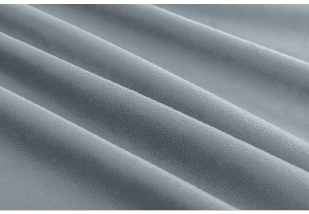 Zasłona zaciemniająca VELVET szaro-niebieska 140x250 cm (2 szt.), kółka metalowe