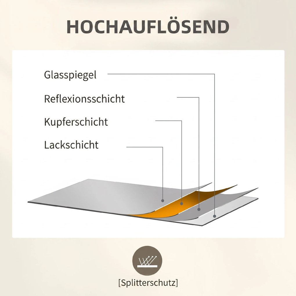 HOMCOM Lustro ścienne, dekoracyjne lustro z metalową ramą, czarne paski, szkło wielowarstwowe, 90B x 2T x 60H cm | Aosom PL