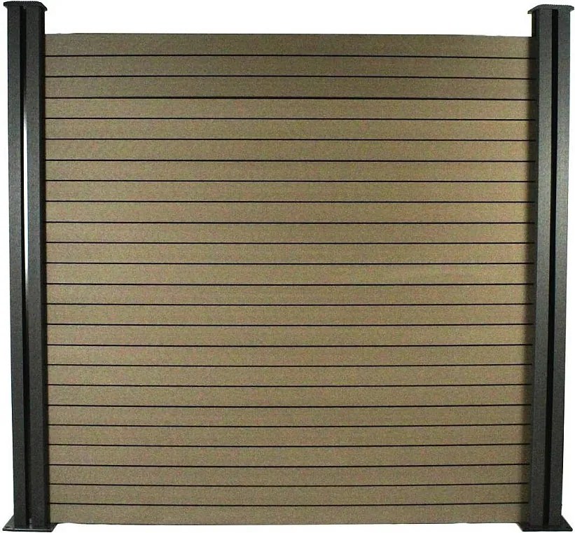 Brązowy Zestaw Ogrodzeniowy Kompozytowy 1,6 x 1,2 m z Gratisowym Zestawem Montażowym – Montaż na Podłożu