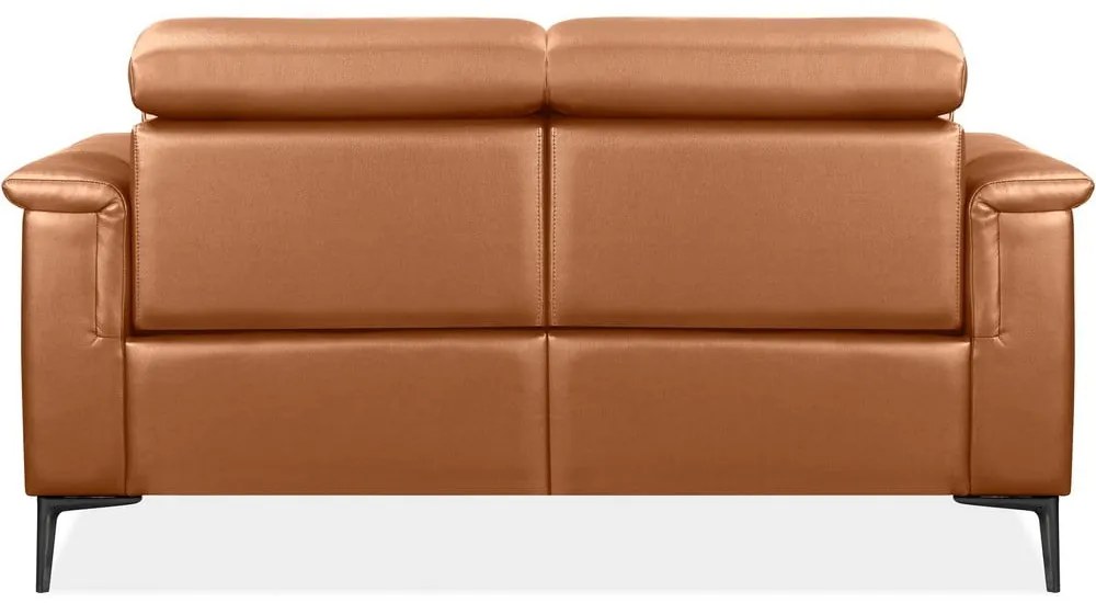 Brązowa sofa z imitacji skóry 160 cm Lund – Støraa