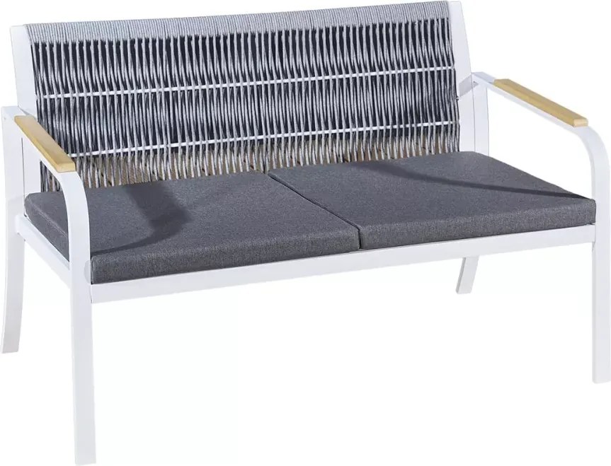 Vento – nowoczesna sofa balkonowa z plecionką z liny i wodoodpornymi poduszkami