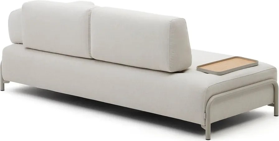 Beżowa sofa modułowa z tkaniny szenilowej 232 cm Compo – Kave Home