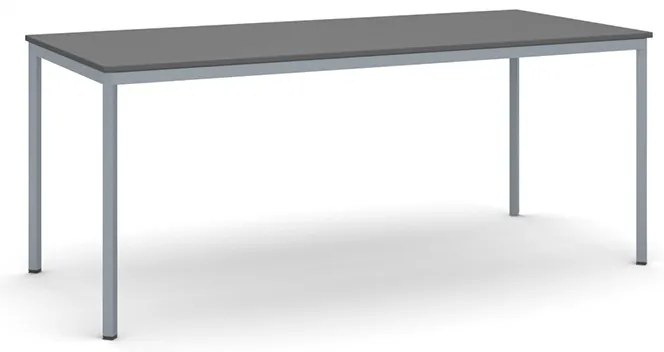 Stół jadalniany, 180x80 cm, ciemnoszara podstawa, grafit