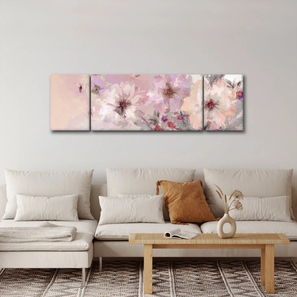 Obraz - Kolaż artystyczny z motylami (170x50 cm)