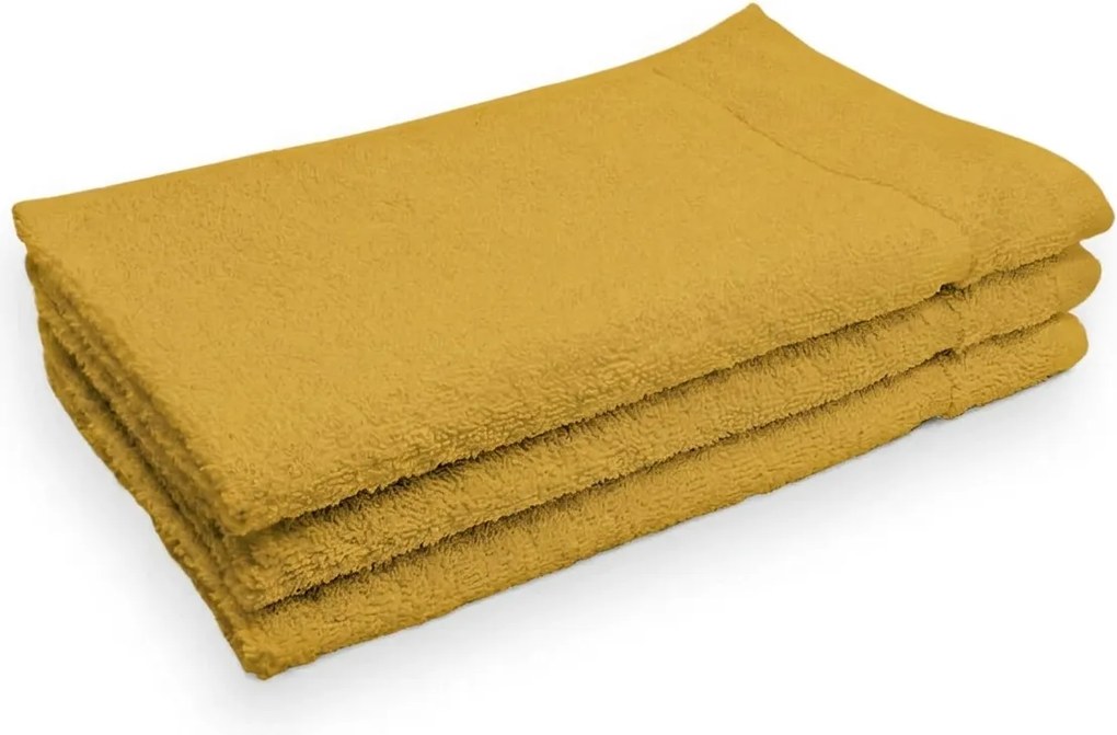 Mały ręcznik CLASSIC COLOR musztardowy 30x50 cm, 100% bawełna