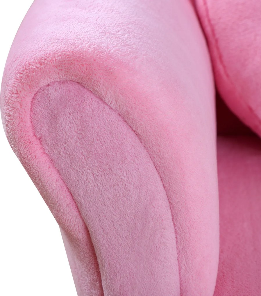 HOMCOM Sofa dziecięca fotel dziecięcy sofa kanapa dzieci pokój dziecięcy sofa dwuosobowa sofa z motywem truskawek